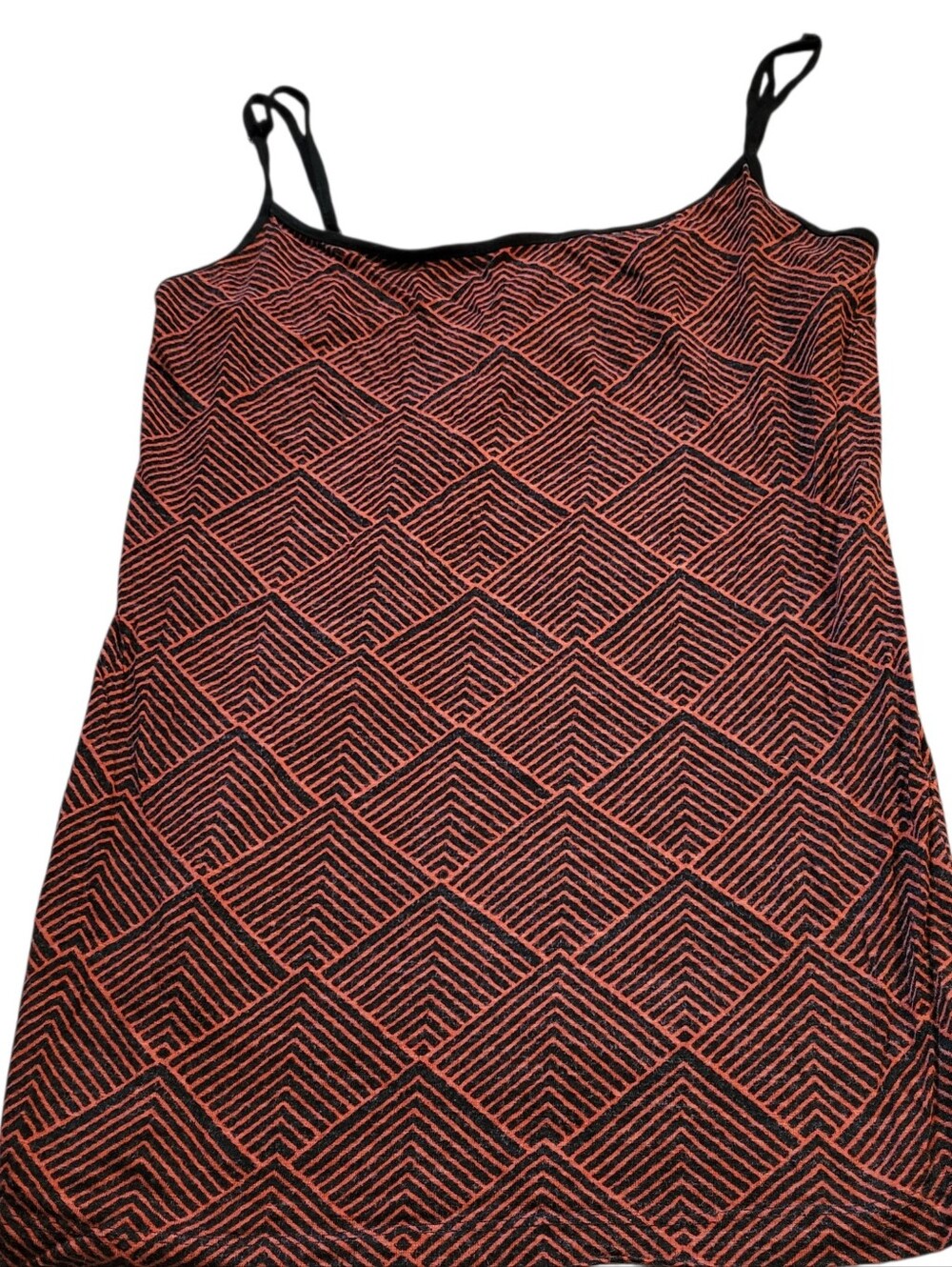 Loft Tank Top Medium Red And Black Adjustable Straps - Picture 1 of 4